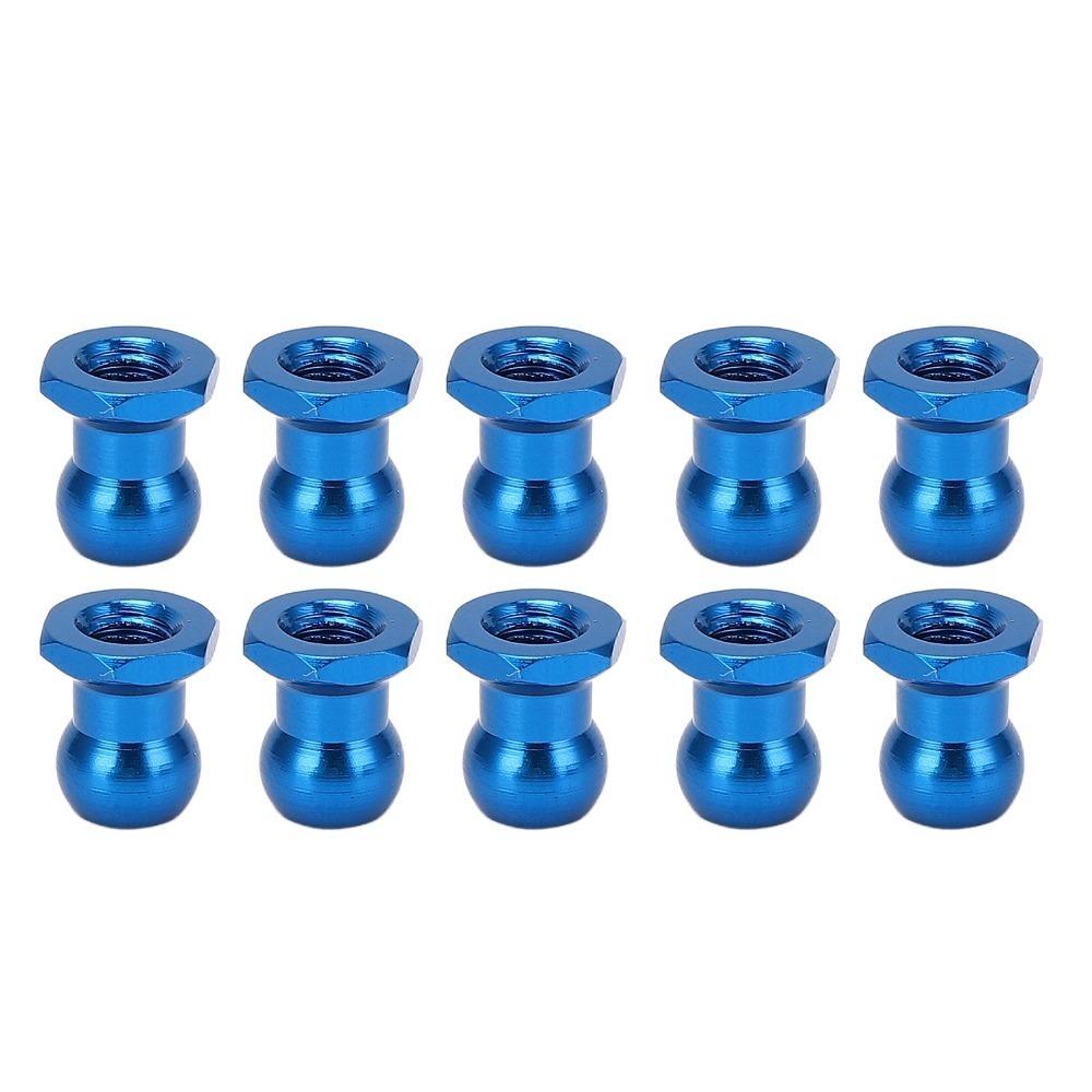 10Pcs Aluminum Alloy Ball Nut Set Ball Head Nut for Tamiya 53640 1/10 RC Car and Buggy For RC Buggy