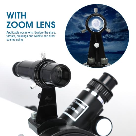 Telescope Large Aperture High Magnification Multifunction 76mm/700mm Monocular Astronomy Telescope with Tripod Finder