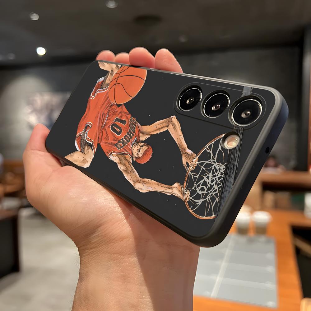 SLAM DUNK Phone Case For Samsung A56 A36 A26 A16 A15 A25 A35 A55 A14 A34 A24 A54 Black Soft Shell