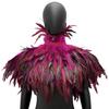 Mantello con Piume a Tema per Feste di Donne, Abito per Festival Musicali, Sciarpa da Travestimento, Mantello Cosplay