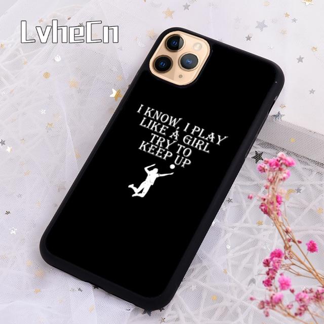 LvheCn Volleyball Sprüche Handyhülle Cover Für Für iPhone 17 Air 13 12 14 15 16 Pro Max Plus