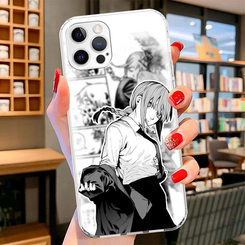 Kettensäge Makima Power Cover Handyhülle Für iPhone 16 17 Air 15 14 Pro Max 16E Handyhülle 13 Mini 12 11 7 SE 8 Druckmuster Passform
