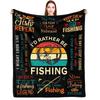 Fish Print Blanket Gift For Fishing Lovers Flannel Blanket Sofa Blanket