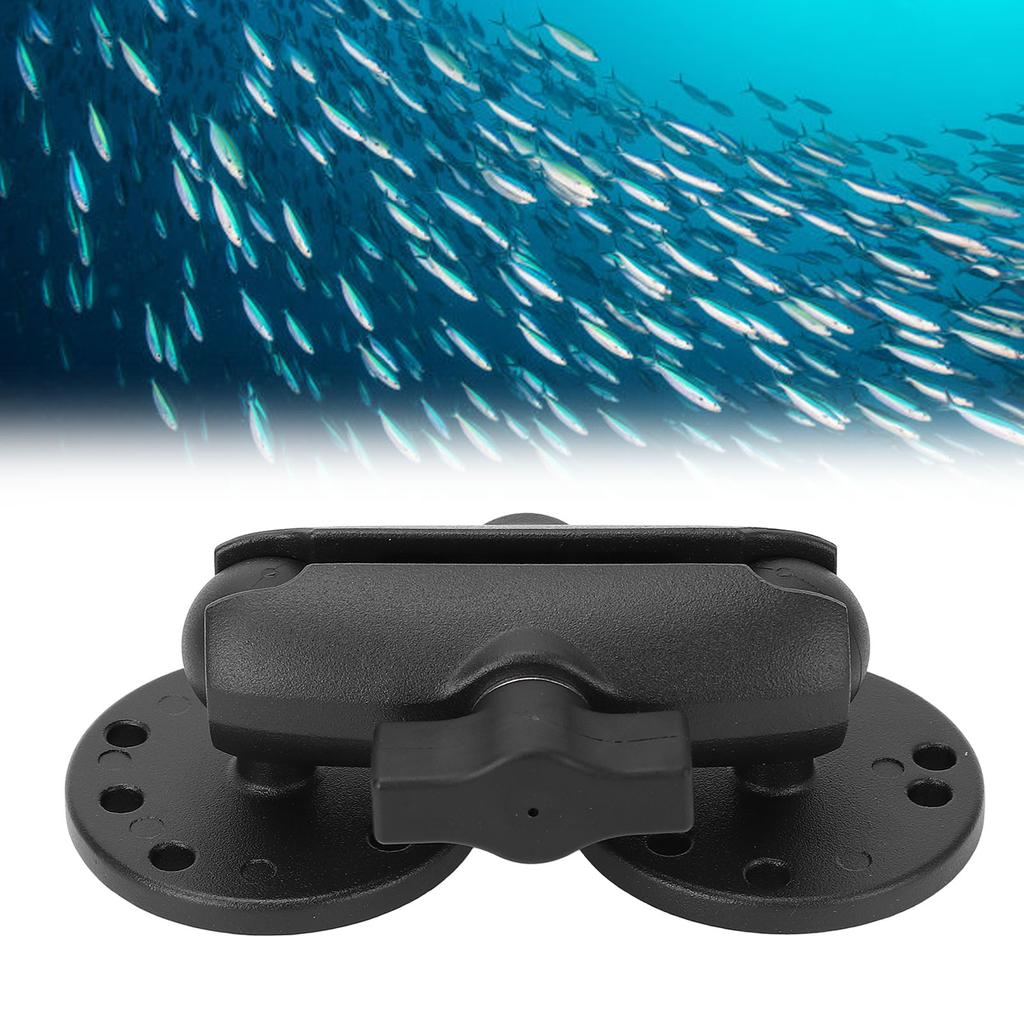 1inch Double Ball Mount with 2 AMPS Round Plates Aluminum Alloy Fish Finder Mount with 3.5inch Double Socket Arm