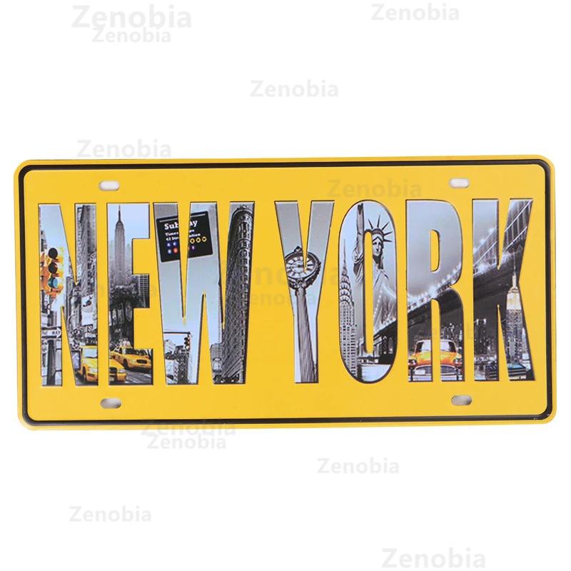 Vintage Metal Sign London City Tin Poster Car License Metal Plaque Plates Shabby Retro Iron Paintings Bar Garage Cafe Home Decor