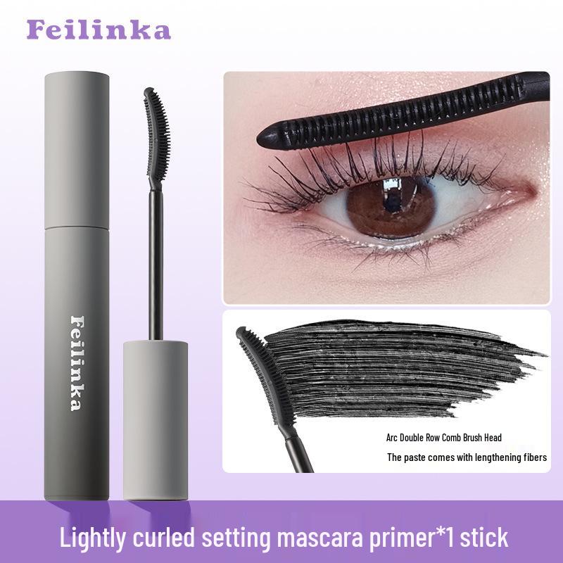 Feilin Ka Waterproof Eyelash Primer: Lengthening, Curling, Smudge-Proof, Long-Lasting with Fine Brush for Women and Students.