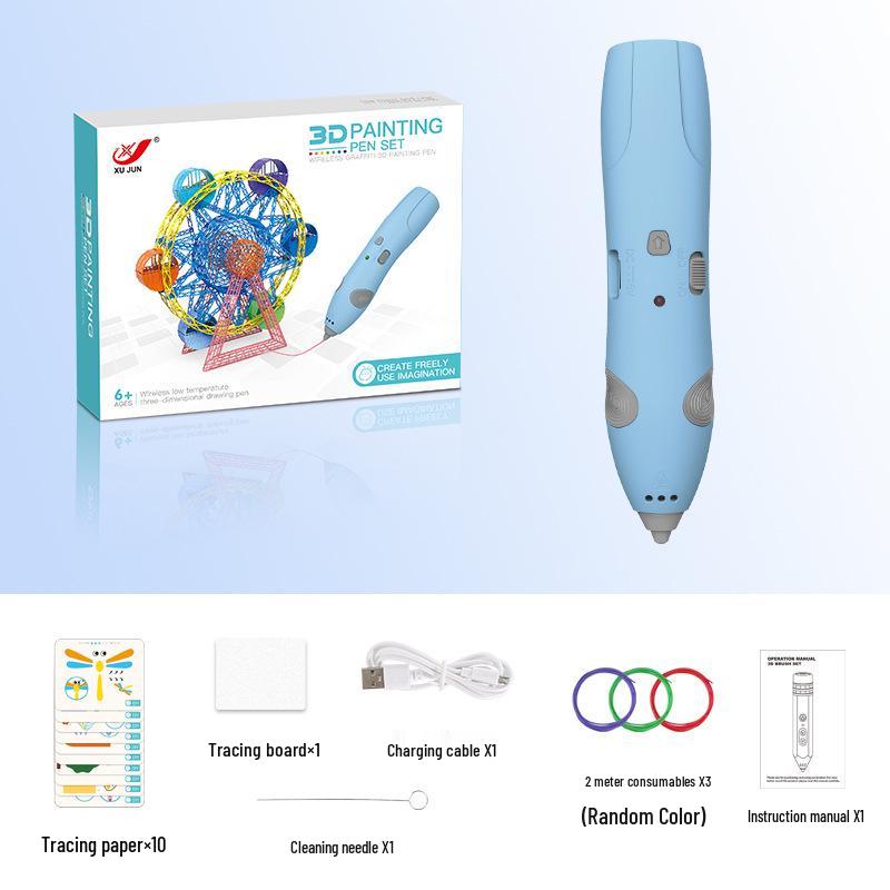 Handmade 3D Printed DIY Toys Set with Low-Temperature 3D Printing Pen