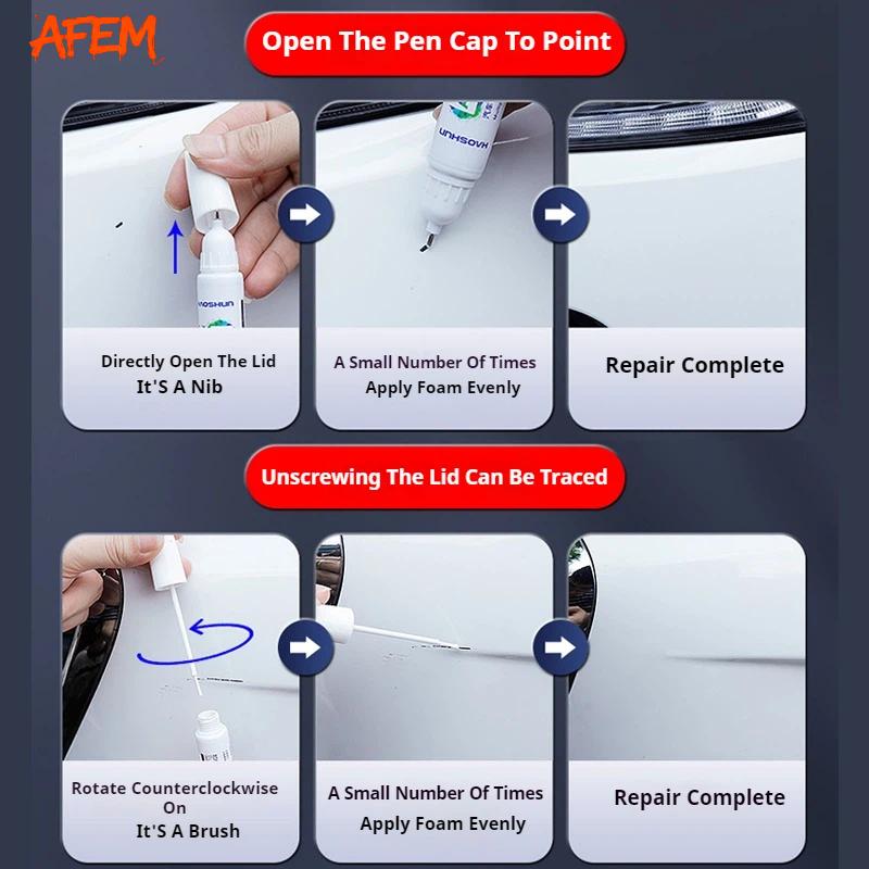 For Mercedes Benz C-Class 1993-2025 W204 W205 W206 Paint Repair Pen Touch Up Scratch Remover DIY Auto Accessories Black White Touchup Paint2