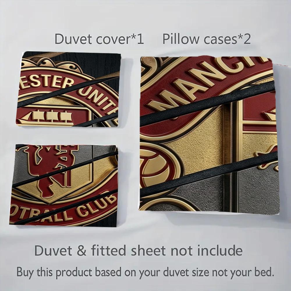 Glory Devils Emblem Bedding (1 * duvet cover + 2 * pillowcase, without core) 2D Flat Christmas birthday gift Duvet cover and pillowcase Bedding set