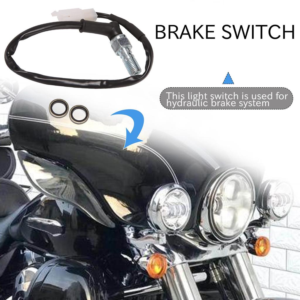 Universal Motorcycle Hydraulic Brake Pressure Rear Light Switch Hollow Bolt Accessories