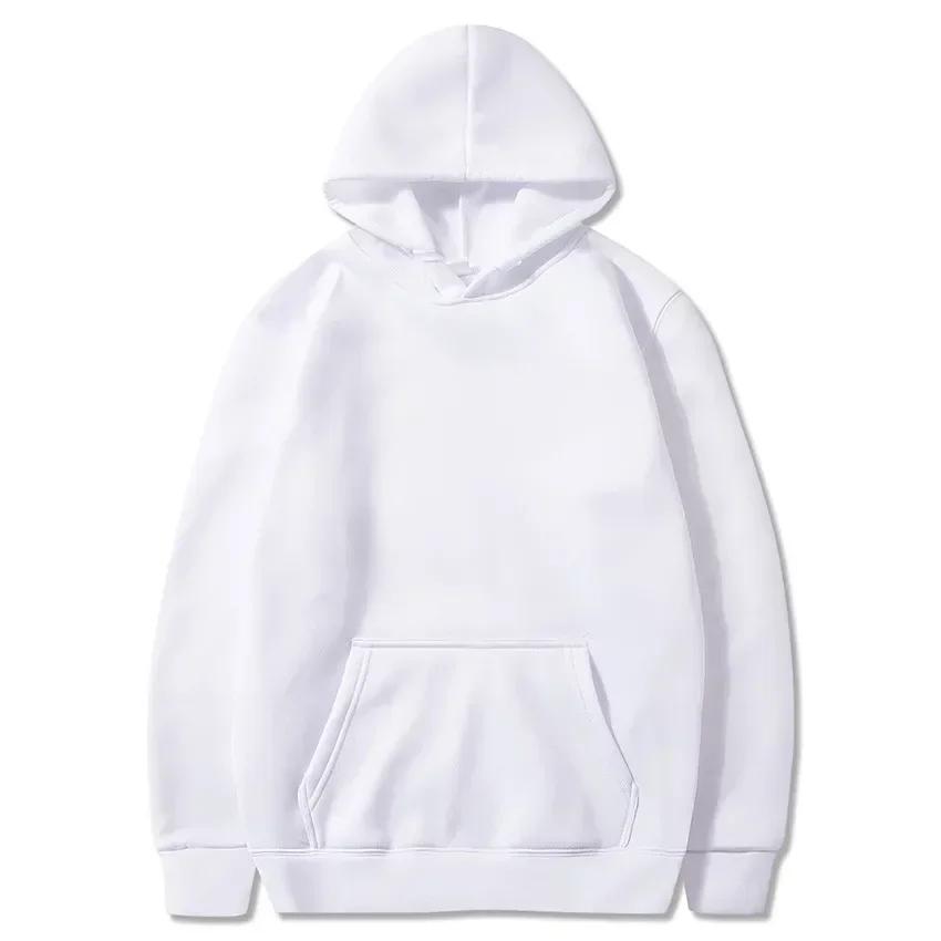 2024 Men's and Women's New Hooded Sweatshirt Men's Solid Color Sweatshirt Women's and Men's Long Sleeved Inserted Pocket Pullove