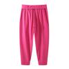 2026 Spring Loose Solid Color Nine-Point Pants with Belt Decoration Men's Cuffed Casual Pants