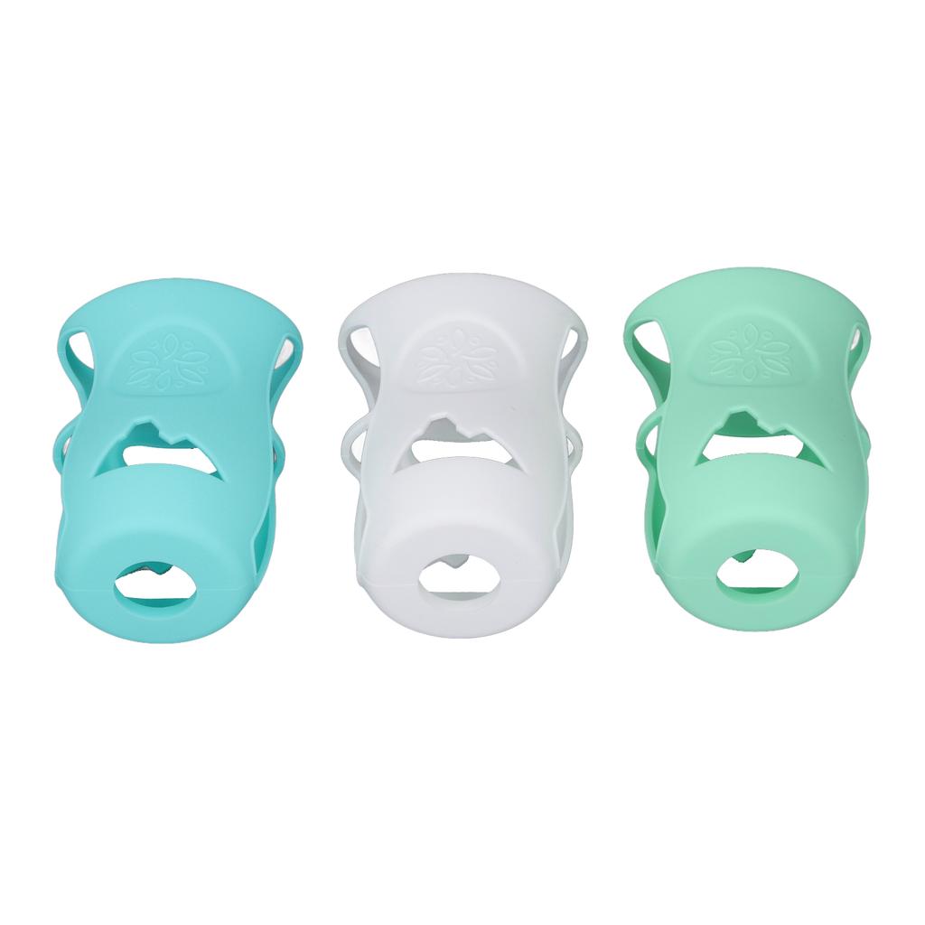 3pcs Bottle Silicone Sleeve Shatter Proof Silicone Bottle Cover Anti Flowing Sleeve for Glass Baby Bottles 8 Oz Series