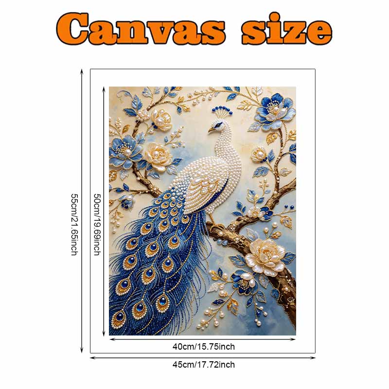 Animal Pearl Painting Handmade 5D Peacock DIY Home Office Desktop Decoration Painting Exquisite Luxury