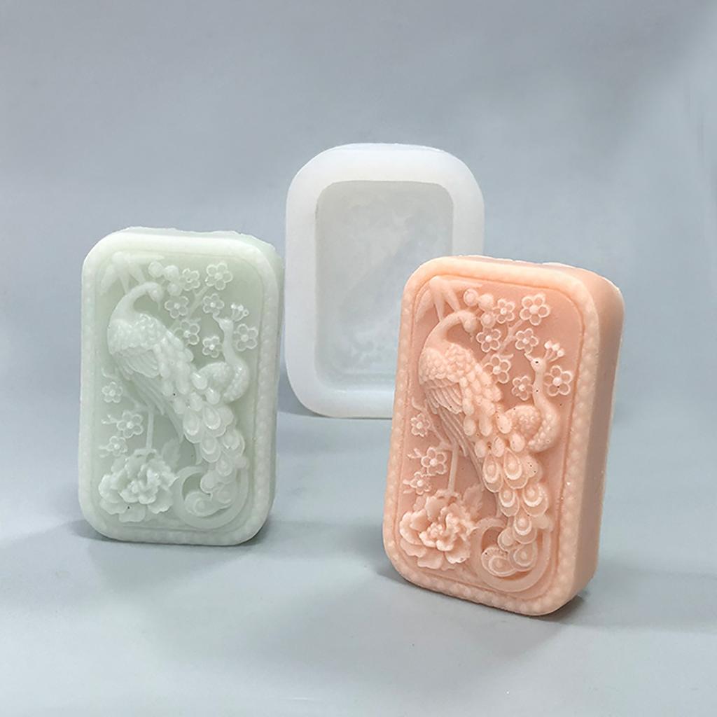 Soap Crafting Silicone Molds Realistic Peacocks Moulds Handmade Molds Silicone Texture Soap Moulds Craft Supplies