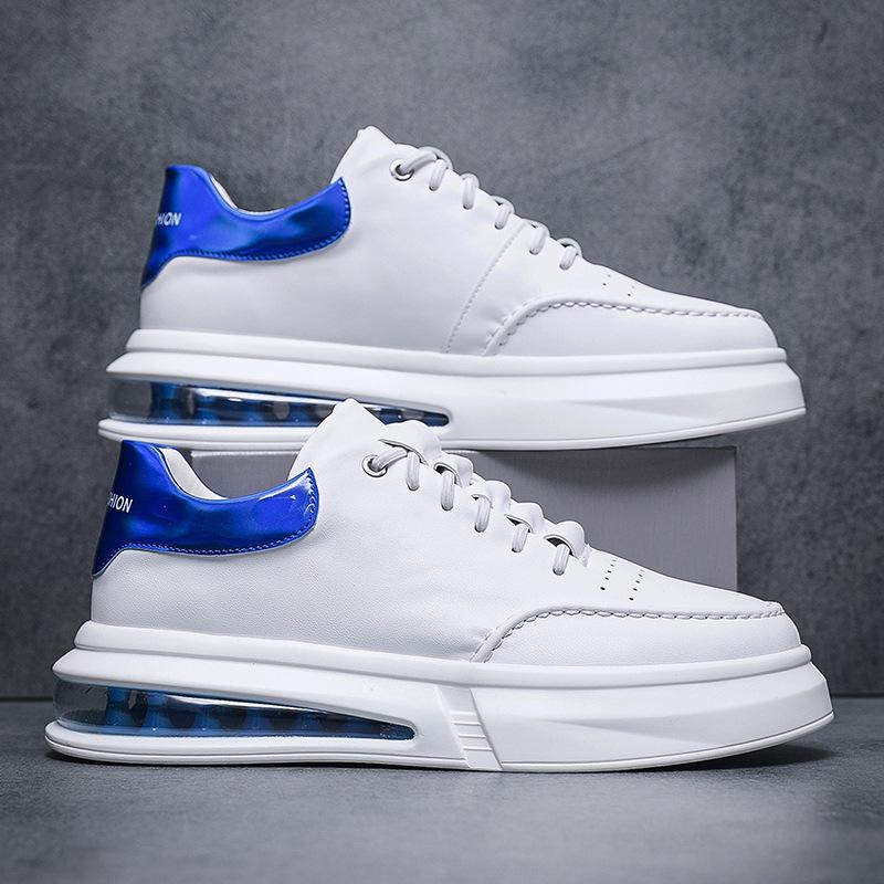 

Новые мужские туфли на платформе белого цвета с ленивым покрытием для ног, обувь Tide, интернет-знаменитость, воздушная подушка, маленькие белые мужские туфли, прямая трансляция, встряхните быстро, место 43