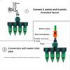 4-Way Hose Splitters 1" To 3/4" To 1/2" European Standard Female Thread Automatic Garden Watering Water Pipe 1pc