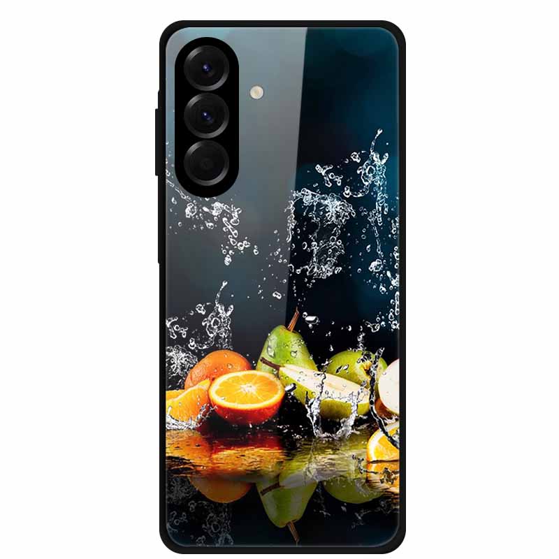 Tempered Glass Phone Case For Samsung Galaxy S24 FE Case Hard PC Back Cover Shell for Galaxy S24FE S 24 FE 5G Hard Covers Flower