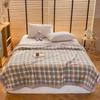 Japanese Style Quilt for Summer Checkered Summer Bedspread for Beds Single/Queen/King Striped Summer Comforter and Blankets Bed