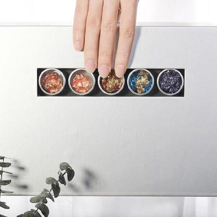 Nail Art Container 35 Detachable Aluminum Trays Hardened Foam Base For Decoration Storage Box Lightweighted