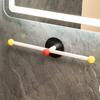 1Pcs Wall Mounted Towel Rack Punch Free Saving Space Shoes Rack Waterproof Bath Towel Hanger Bathroom