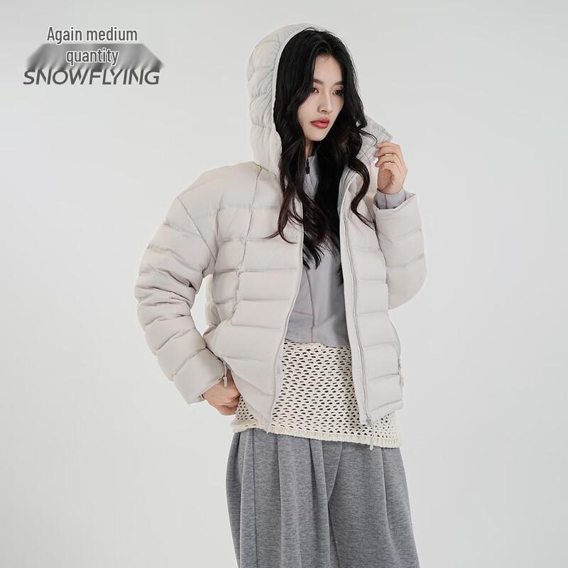 SNOWFLYING Women's Lightweight Hooded Duck Down Jacket