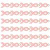 30pcs Ribbon Pendant Jewelry Making DIY Accessories for Necklace Bracelet Key Chain Pink