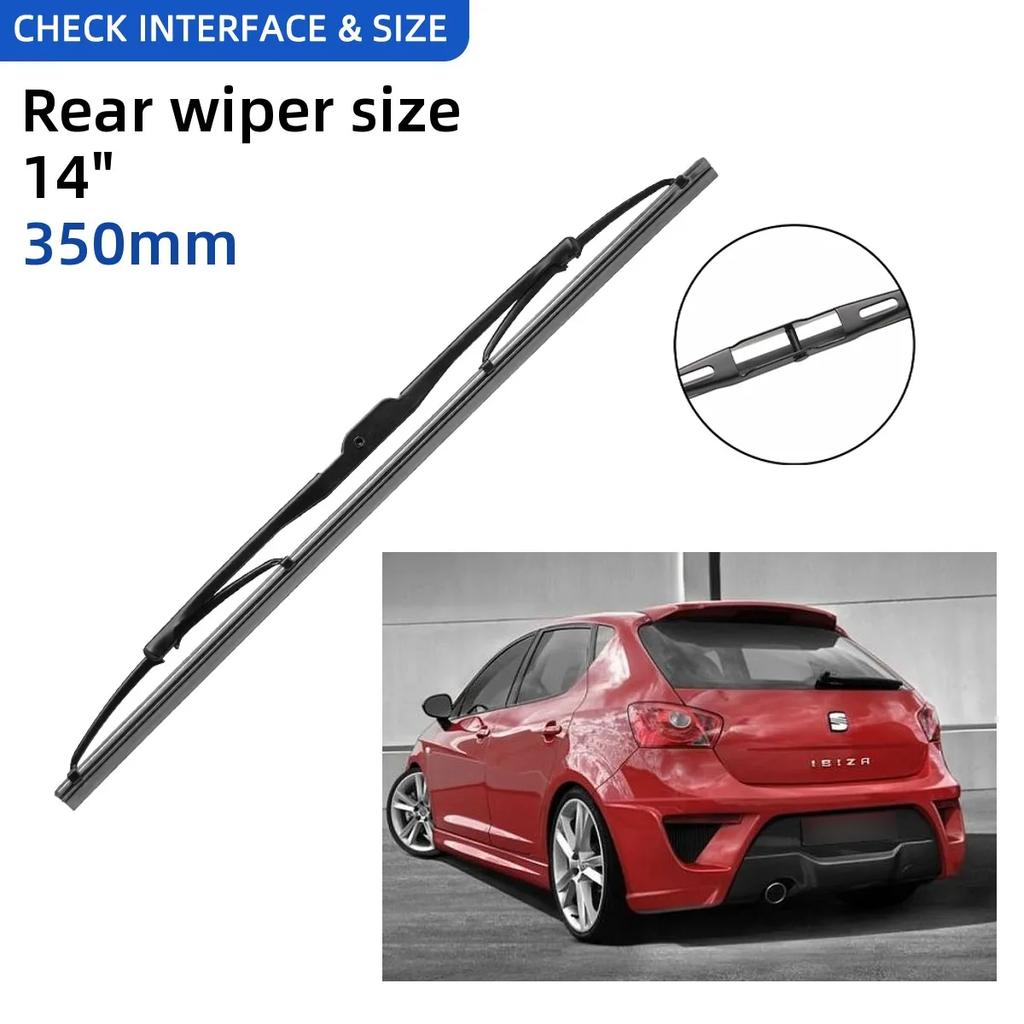 3PCS For SEAT Ibiza 6J 2008-2012 24"+16"+14" Front Rear Wiper Blades Windshield Windscreen Window Cutter Accessories 2011 2012