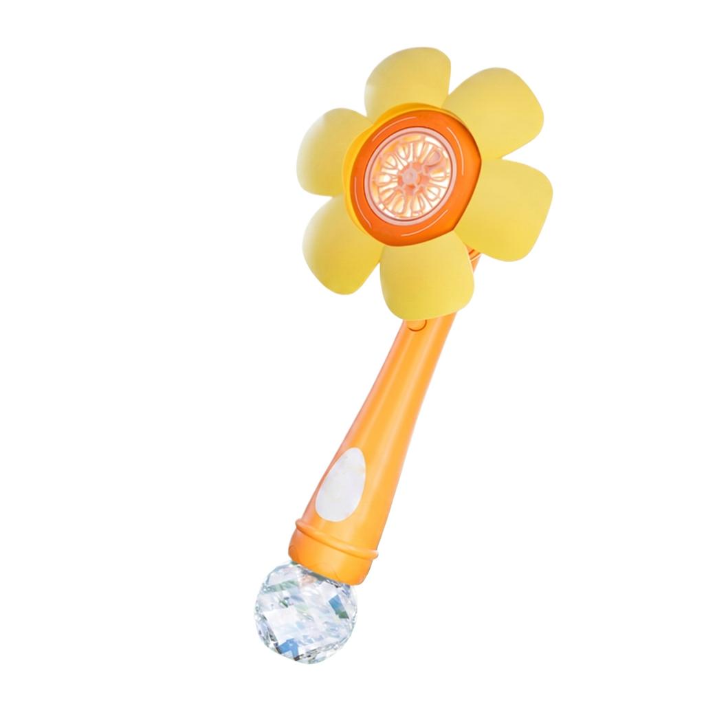 Automatic Bubble Machine Flower Shape Bubble Gun Electric Snow Bubble Toy with 80ml Bubble Solution for Kids Outdoor Playtime Fun