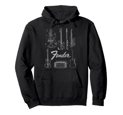Fender Moletom com Capuz com Logo de Amplificador de Guitarra &