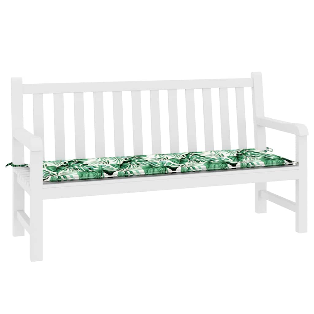 Bench Cushion Leaf Pattern 150 X 50 X 3 Cm Oxford Fabric