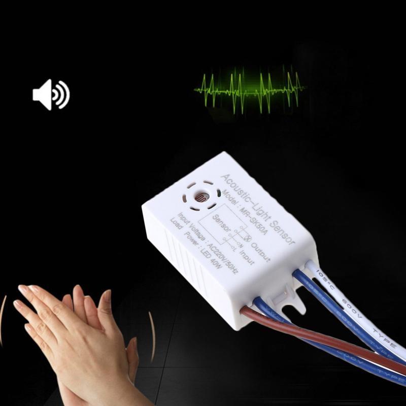 220V Voice Control Light Detector Switch Automatic On Off Light Switch Intelligent Switches Module Easy to Use