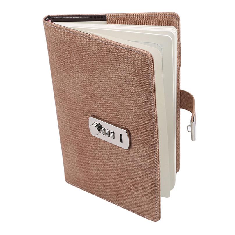 Fashion Creative Password Lock Notebook Code Book Office Supplies