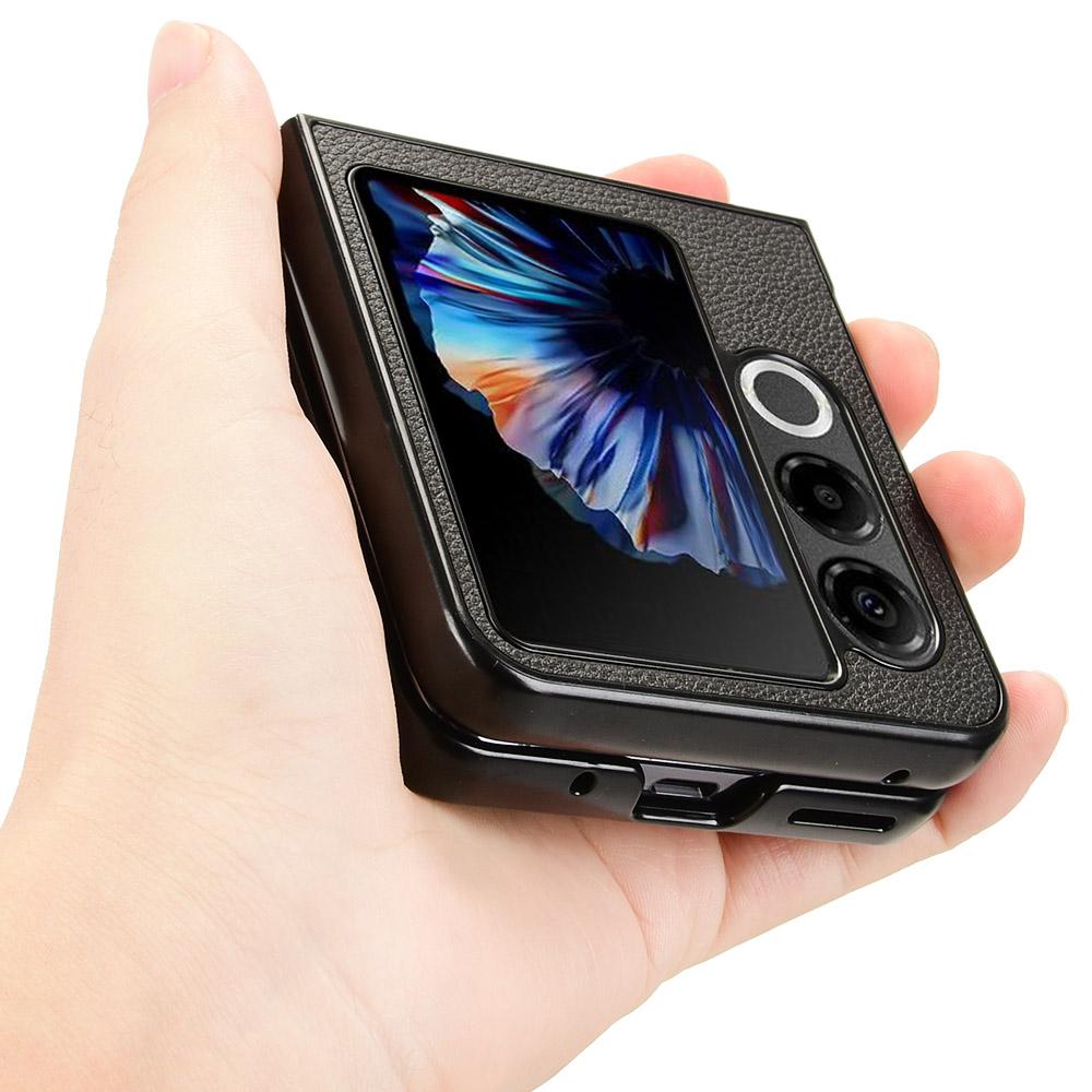 For ZTE Nubia Flip2 5G A404ZT Case Card Holder Litchi Texture Leather+PC Folding Phone Cover