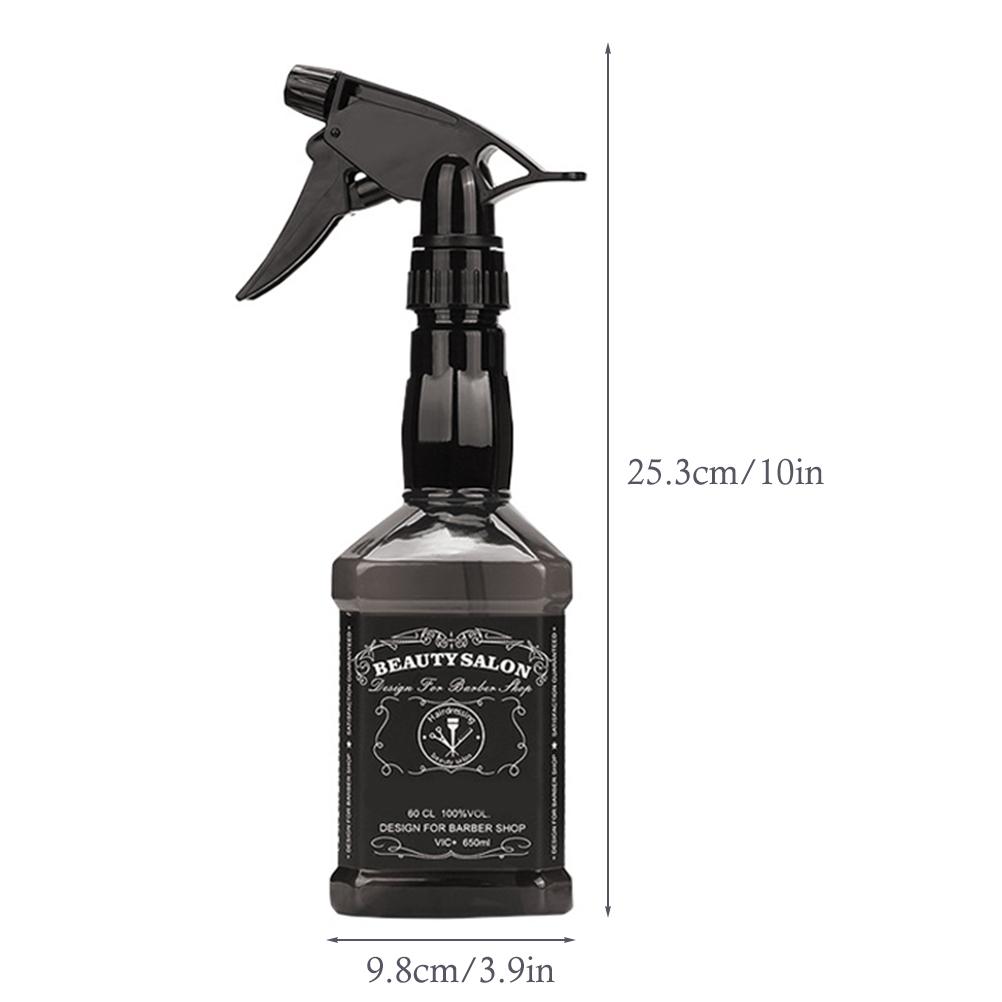 

Пустая ПЭТ-бутылка-спрей для парикмахера 650 мл, регулируемая пластиковая бутылка-пульверизатор для виски, многоразовый распылитель для