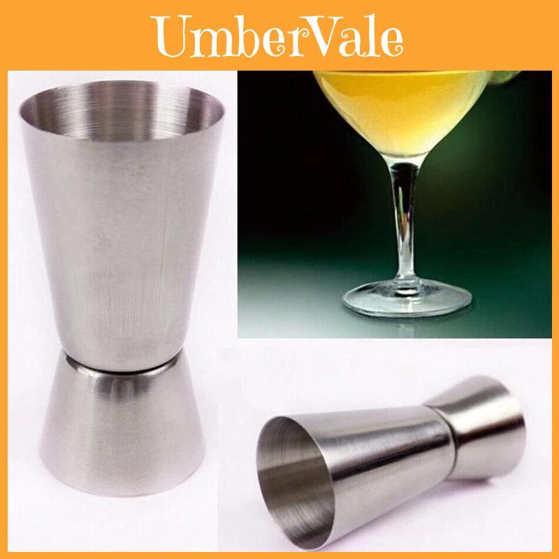 Steel Jigger Double Shot And Single Shot Measure Cup With Elegant Double Tone Finish For Cocktails