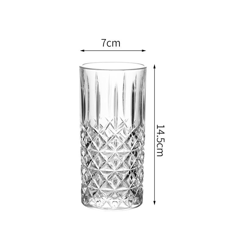 310ml/320ml High End Cocktail Glass Transparent Whiskey Glass Carved Foreign Wine Glass Classic Party Drinking Glasses Drinkware