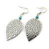 Les Trésors De Lily [N4674] - Silver Turquoise 'Kilimanjaro' Designer Earrings