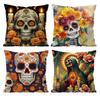 Anime Day of the Dead Cushion Cover Pattern Printed Pillowcase for Living Room Sofa Cushion Cover & Bedroom Decor