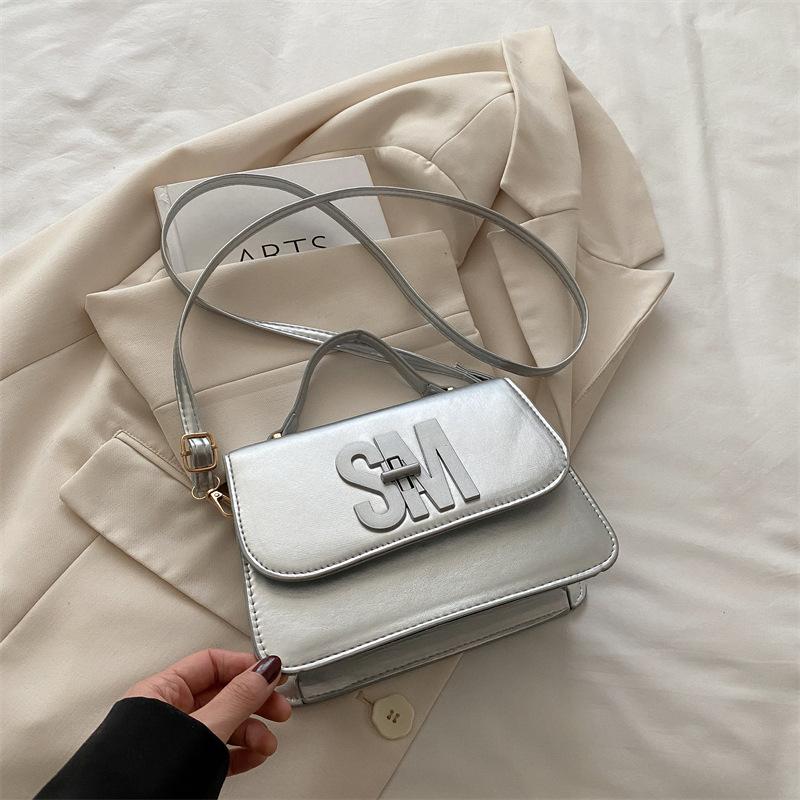 High Value New Solid Color Simple Atmosphere Small Square Bag Large Capacity Casual Handbag Messenger Bag Women
