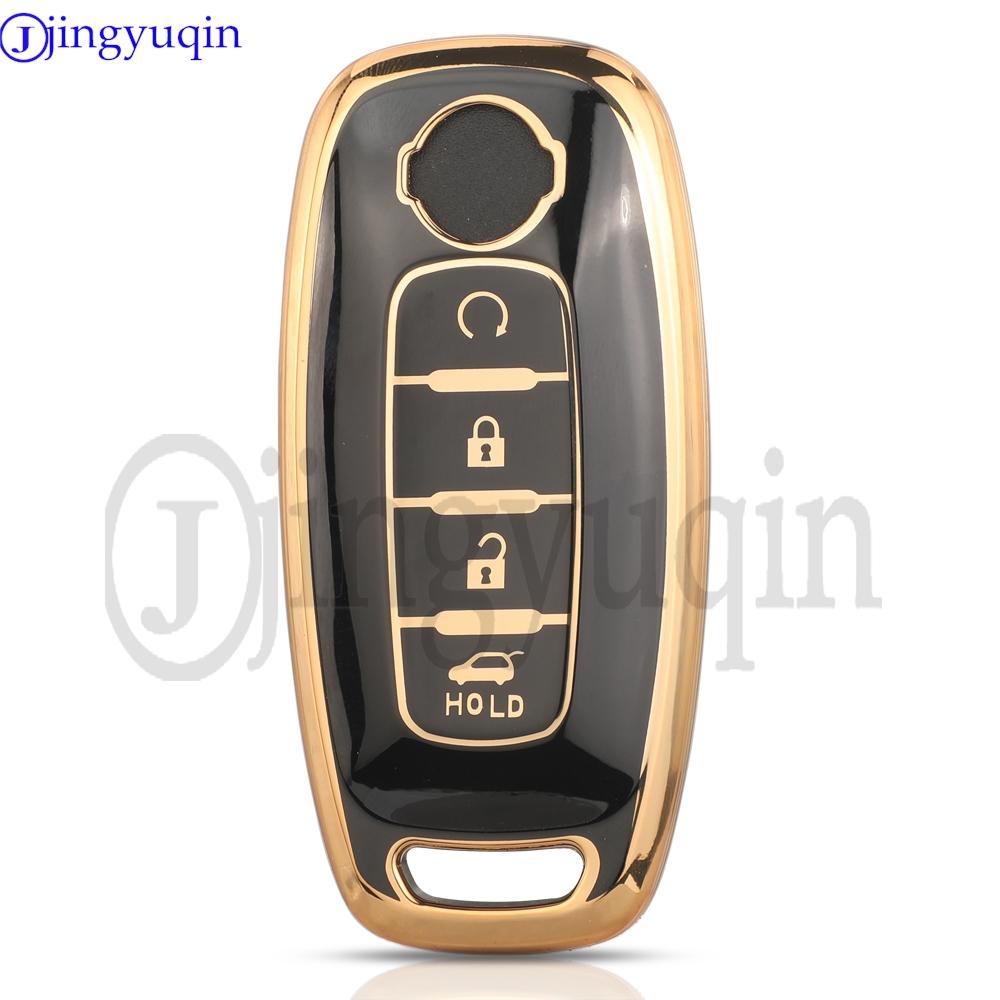 Jingyuqin Soft Tpu Car Key Case 3/4/5 Buttons For Nissan Rouge Kicks Pathfinder J12 Ariya Altima Rogue Qashqai Bluebird Sylphy