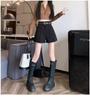2024 Women's High-Waisted Wide-Leg Wool Shorts: Slimming A-Line Booty Shorts for Autumn/Winter