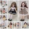 12 Moveable Joints 30cm Bjd Doll Brown Eyes Doll Girl Toy Girl's Dress Dolls  Children Gift