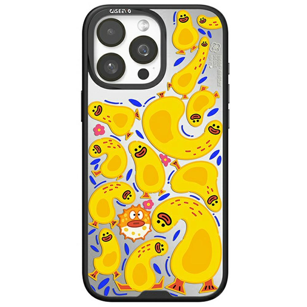 CASEEVO For iPhone 15 Pro Case Compatible with MagSafe TPU Acrylic Phone Cover with Poetic Illustration Backplate