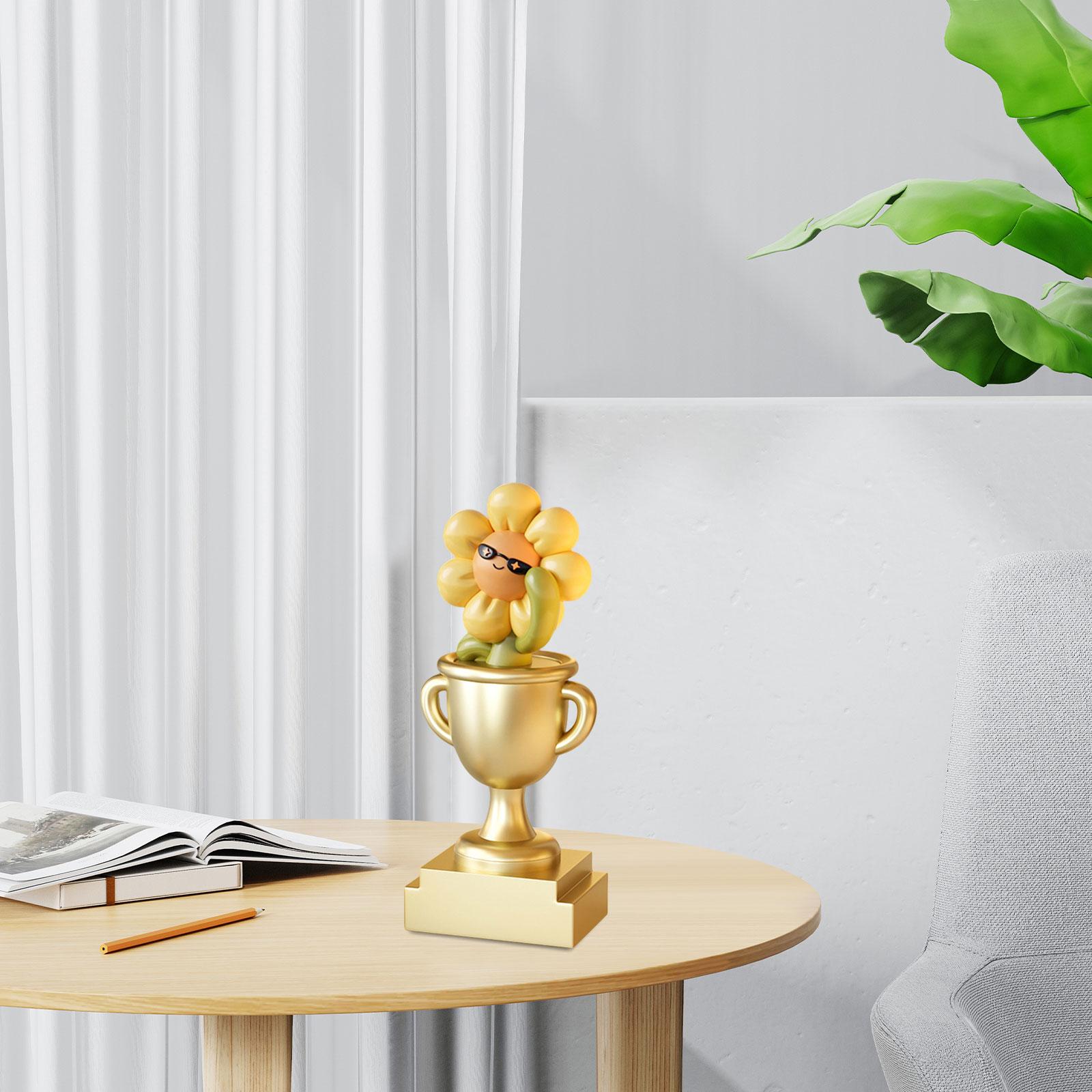 

Кубок-трофей, мультяшная фигурка, украшение стола из смолы для школьных мероприятий, кубок победителя 15x9x25 см