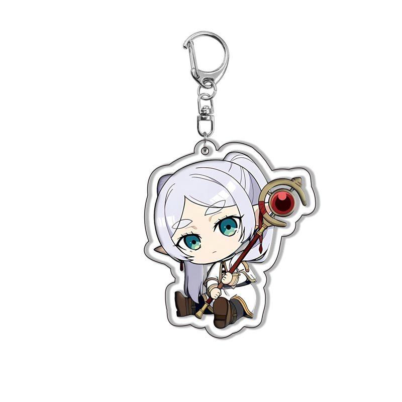 Frieren Key Ring Acrylic Keychain Frieren Himmel Heiter Cartoon Charm Anime Key Ring Cartoon Keychain Anime Charm Key Ring 55mm