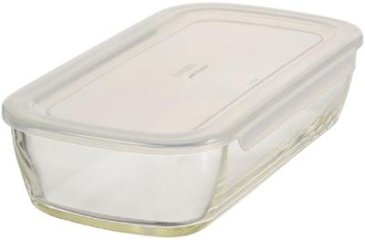 Made In Japan Heat-resistant Glass Storage Container Square 900ml BUONO Kitchen KSTL-90-TW Clear