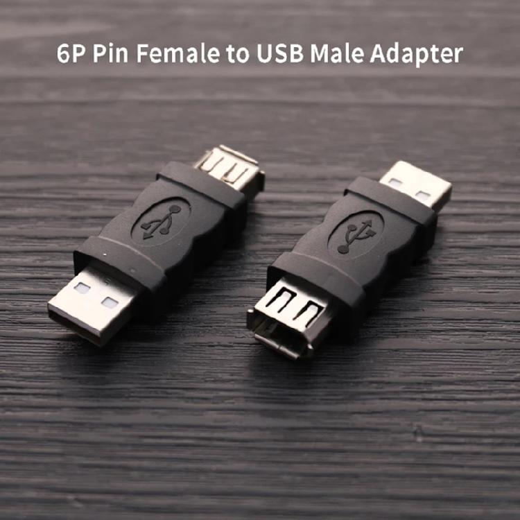 6 Pin 1394 Female To USB2.0 Male Conversion Adapter Head