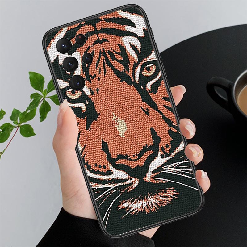 Handyhülle für Samsung A55 A16 A56 A36 A35 A15 A53 A54 A33 A34 A25 A05S A52 A52S A14 A26 A71 Tiger Kunst