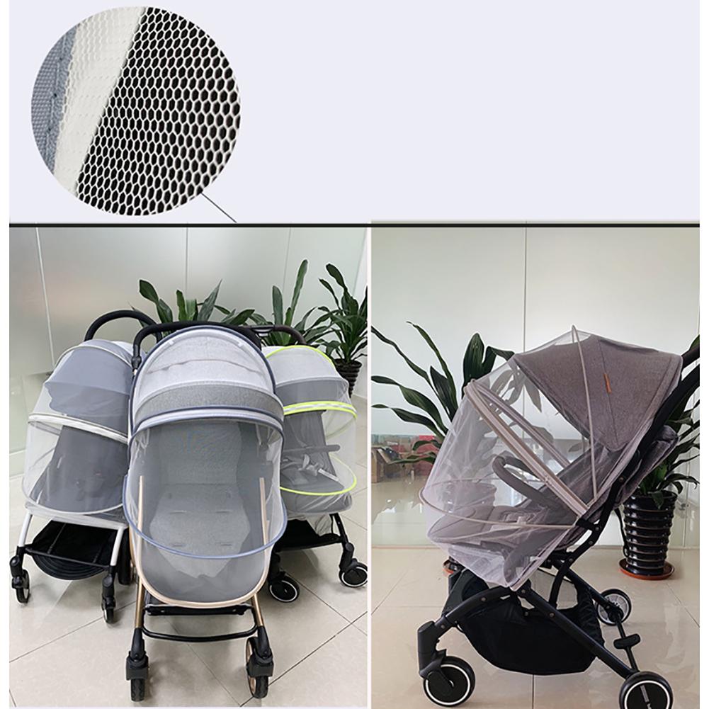 Universal Full Cover Mosquito Net for Baby Stroller High Landscape Pram Umbrella Cart Fine Mesh Protection